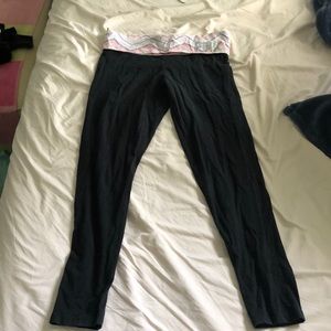 Pink yoga full-length leggings